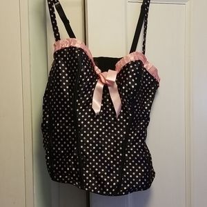 Cacique polka dot bustier